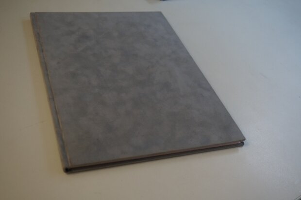 grijs fleece hardcover a4 notitieboek